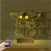 Bebek Yoda 3D Lamba - Masa Gece Lambası