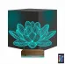 Lotus Çiçek Yoga 3D Lamba - Masa Gece Lambası