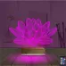 Lotus Çiçek Yoga 3D Lamba - Masa Gece Lambası
