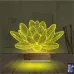 Lotus Çiçek Yoga 3D Lamba - Masa Gece Lambası
