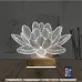 Lotus Çiçek Yoga 3D Lamba - Masa Gece Lambası