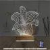 Orkide Çiçek 3D Lamba - Masa Gece Lambası