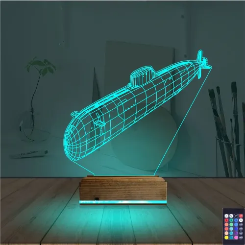 Denizaltı 3D Lamba - Masa Gece Lambası