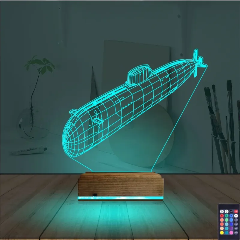 Denizaltı 3D Lamba - Masa Gece Lambası