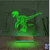Dinozor Raptor 3D Lamba - Masa Gece Lambası