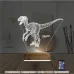 Dinozor Raptor 3D Lamba - Masa Gece Lambası