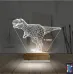 Dinozor T-rex 3D Lamba - Masa Gece Lambası