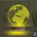 Dünya Globe 3D Lamba - Masa Gece Lambası