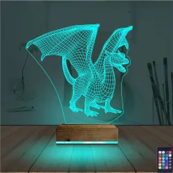 Ejderha 3D Lamba - Masa Gece Lambası