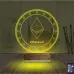 Crypto Ethereum Coin 3D Lamba - Masa Gece Lambası