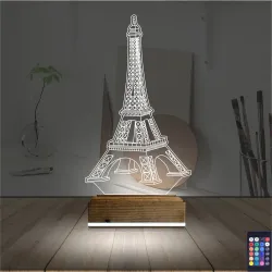 Eyfel Kulesi 3D Lamba - Masa Gece Lambası