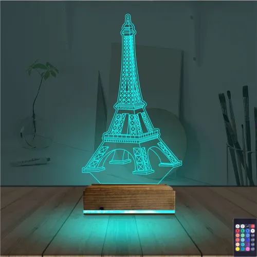Eyfel Kulesi 3D Lamba - Masa Gece Lambası