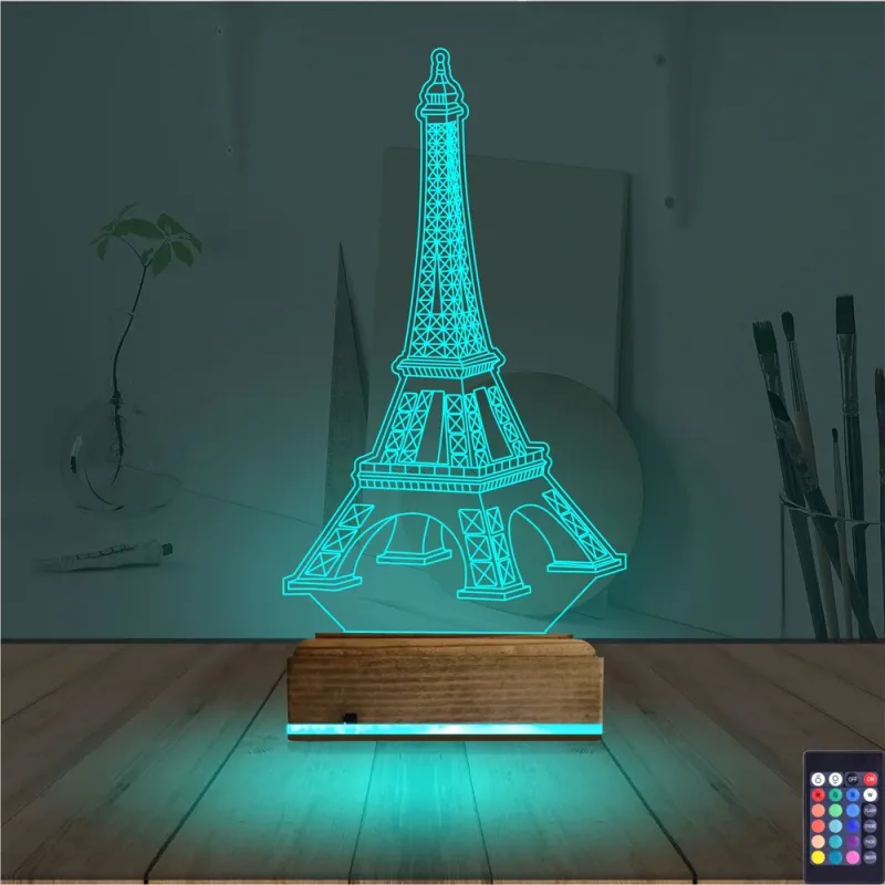 Eyfel Kulesi 3D Lamba - Masa Gece Lambası