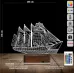 Gemi Kaptan 3D Lamba - Masa Gece Lambası