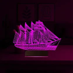 Gemi Kaptan 3D Lamba - Masa Gece Lambası