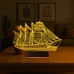 Gemi Kaptan 3D Lamba - Masa Gece Lambası