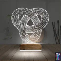 Geometrik Dekoratif 3D Lamba - Masa Gece Lambası