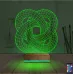 Geometrik Dekoratif 3D Lamba - Masa Gece Lambası