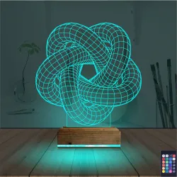 Geometrik Dekoratif 3D Lamba - Masa Gece Lambası