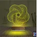Geometrik Dekoratif 3D Lamba - Masa Gece Lambası