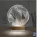 Geometrik Dekoratif 3D Lamba - Masa Gece Lambası
