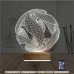 Geometrik Dekoratif 3D Lamba - Masa Gece Lambası