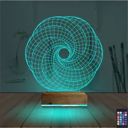 Geometrik Dekoratif 3D Lamba - Masa Gece Lambası
