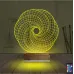 Geometrik Dekoratif 3D Lamba - Masa Gece Lambası