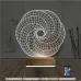 Geometrik Dekoratif 3D Lamba - Masa Gece Lambası