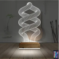 Geometrik Dekoratif 3D Lamba - Masa Gece Lambası