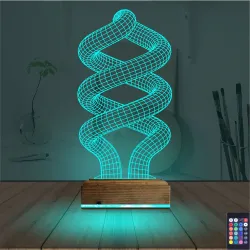Geometrik Dekoratif 3D Lamba - Masa Gece Lambası