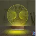 Geometrik Dekoratif 3D Lamba - Masa Gece Lambası