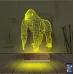 Goril Gorilla 3D Lamba - Masa Gece Lambası
