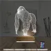 Goril Gorilla 3D Lamba - Masa Gece Lambası