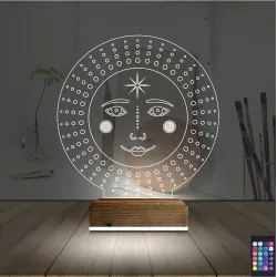Mistik Güneş 3D Lamba - Masa Gece Lambası