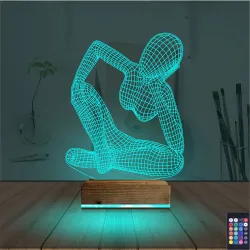 Minimalist Heykel Kadın 3D Lamba - Masa Gece Lambası