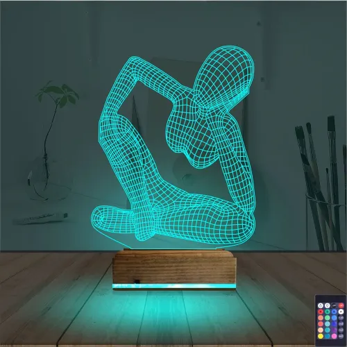 Minimalist Heykel Kadın 3D Lamba - Masa Gece Lambası