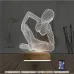Minimalist Heykel Kadın 3D Lamba - Masa Gece Lambası