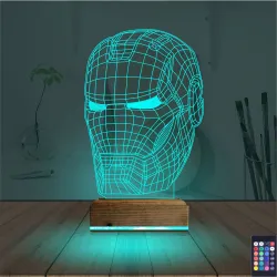 Ironman Robot 3D Lamba - Masa Gece Lambası