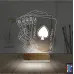 İskambil Kağıdı Zar 3D Lamba - Masa Gece Lambası