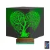 Hayat Ağacı Kalp Ağaç 3D Lamba - Masa Gece Lambası