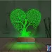 Hayat Ağacı Kalp Ağaç 3D Lamba - Masa Gece Lambası