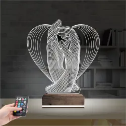 Kalp El Sevgiliye Hediye 3D Lamba - Masa Gece Lambası