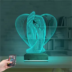 Kalp El Sevgiliye Hediye 3D Lamba - Masa Gece Lambası