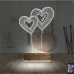 Balon Kalp Love Sevgiliye Hediye 3D Lamba - Masa Gece Lambası