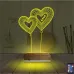 Balon Kalp Love Sevgiliye Hediye 3D Lamba - Masa Gece Lambası