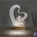 Kalp Love Sevgiliye Hediye 3D Lamba - Masa Gece Lambası