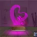 Kalp Love Sevgiliye Hediye 3D Lamba - Masa Gece Lambası