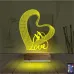 Kalp Love Sevgiliye Hediye 3D Lamba - Masa Gece Lambası