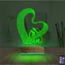 Kalp Love Sevgiliye Hediye 3D Lamba - Masa Gece Lambası